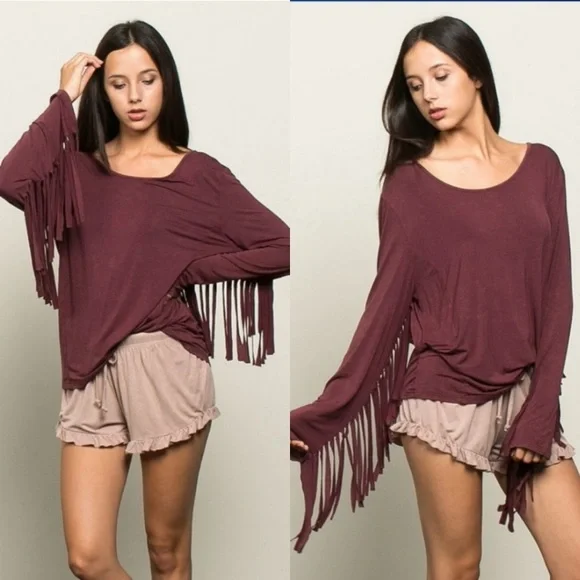 POL Fringe Mineral Wash Top - Picture 5 of 8